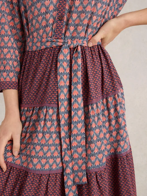 Robe imprimée mixte Mabel - Navy Multi - 50/R Image 3