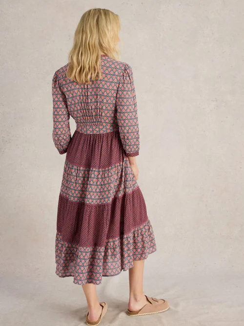 Robe imprimée mixte Mabel - Navy Multi - 50/R Image 4