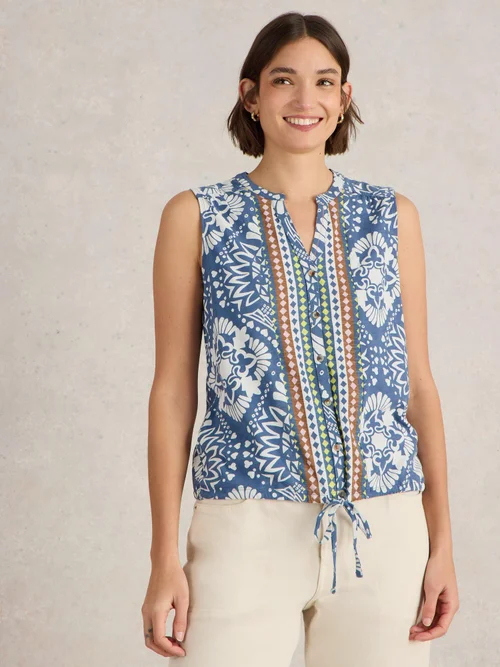 CHEMISE SANS MANCHES TULIP - Blue Pr - 34 Image 3