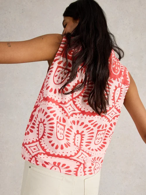 CHEMISE SANS MANCHES TULIP - Orange Pr - 52 Image 4