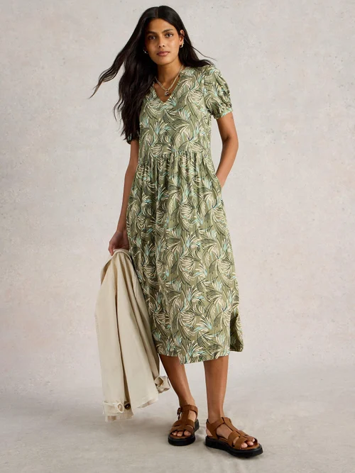 Robe en jersey Leah - Green Pr - 34/R Image 2
