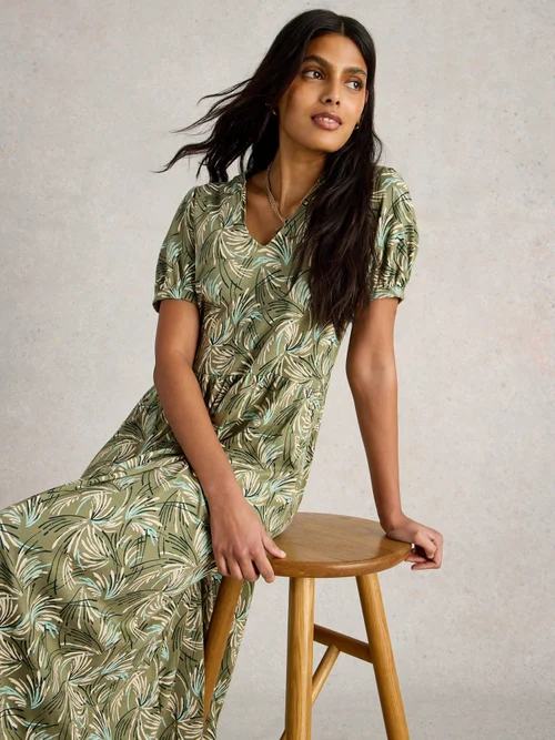 Robe en jersey Leah - Green Pr - 34/R Image 1