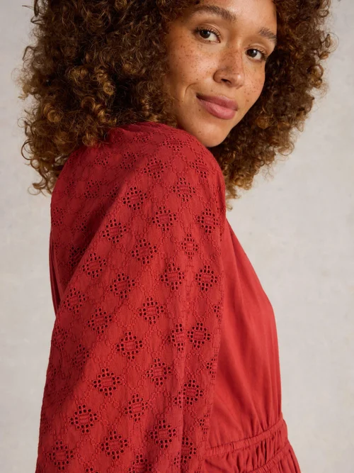 Robe Willow brodée - Dk Red - 34/R Image 3