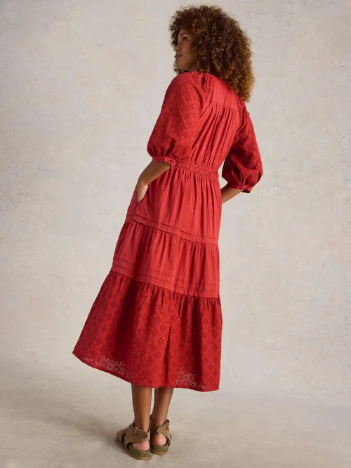 Robe Willow brodée - Dk Red - 34/R Image 4