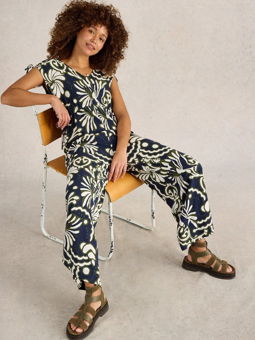 Combinaison En Jersey Freya - Navy Multi - XS Image 1