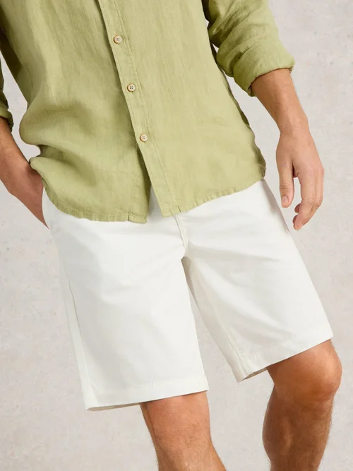 Chino-Shorts aus Bio-Baumwolle - Bril White - 40/R Image 1