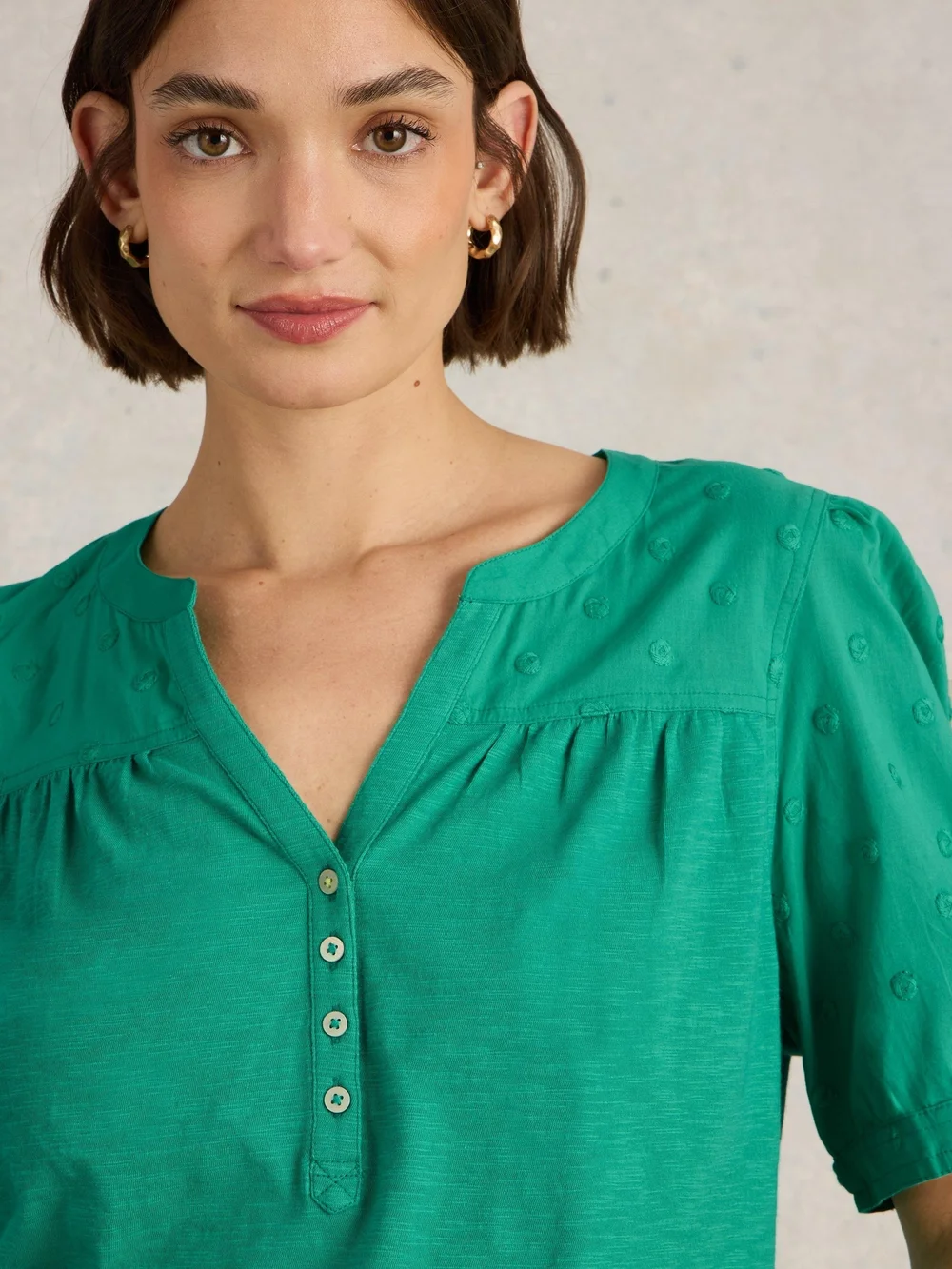 Top Brodé Ellie - Brt Green - 52 Image 1