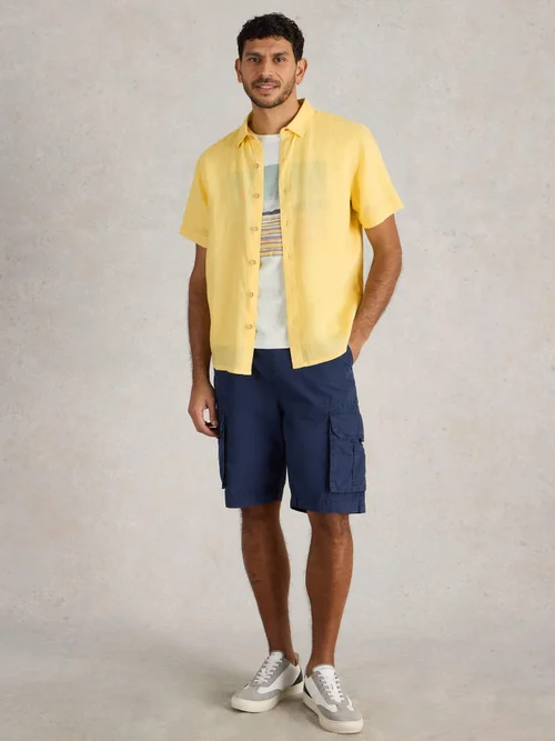 Chemise Keswick Ss En Lin - Lgt Yellow - XXL Image 2