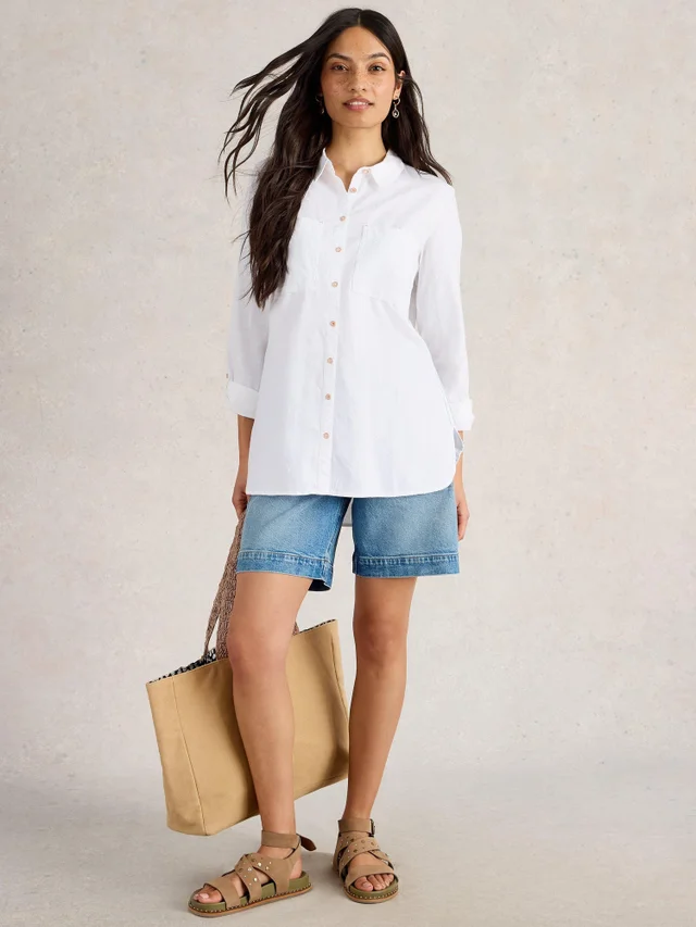 Chemise longue en coton Sophie