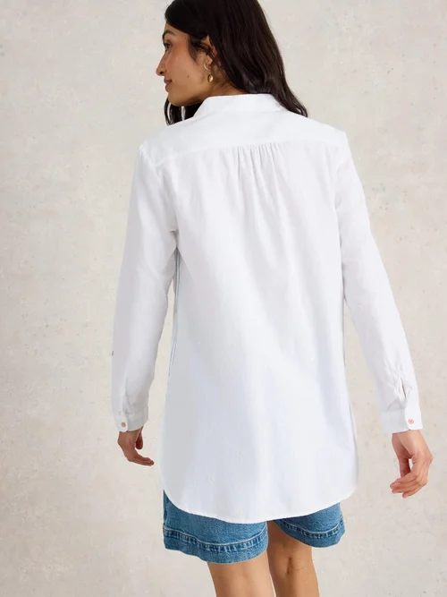Chemise longue en coton Sophie - Pale Ivory - 52/R Image 4