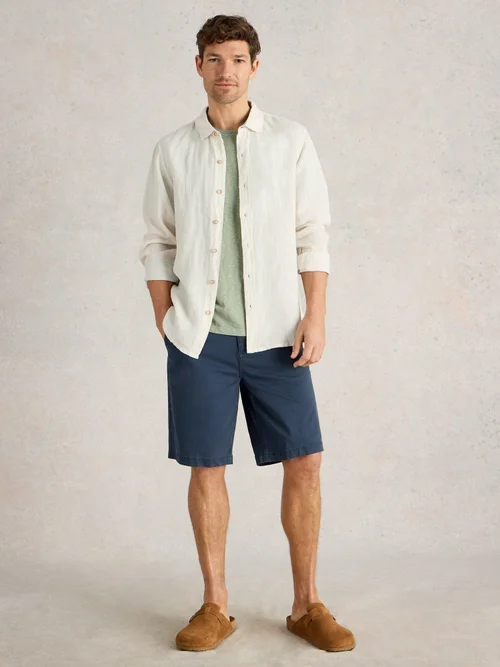 Chemise Longue En Lin Keswick - Bril White - XXXL Image 2