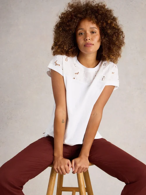 T-SHIRT BRODÉ THEA - Bril White - 44 Image 1