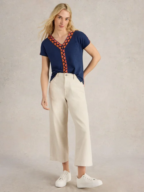 NEVA TOP BRODÉ - Navy Multi - 52 Image 2
