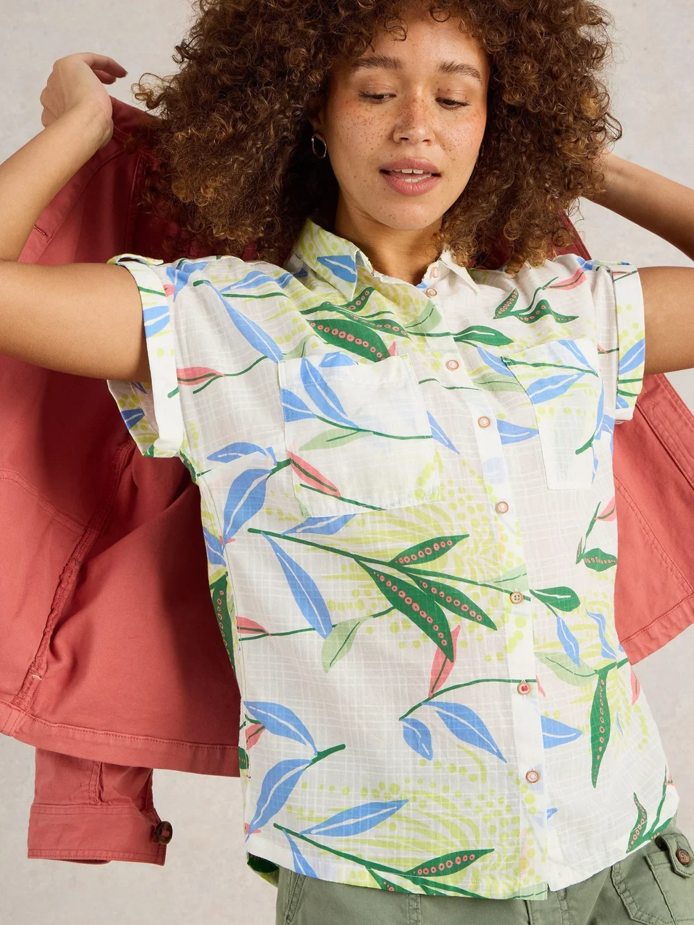 Chemise En Coton Biologique Ellie - Ivory Pr - 52 Image 1