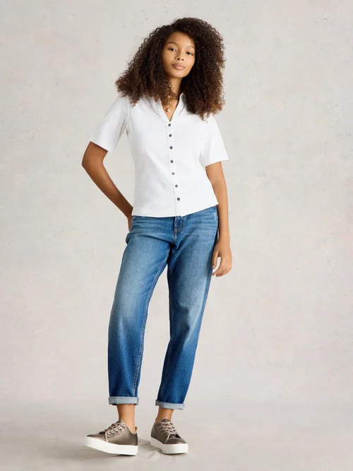 Chemise Brodée Annie Ss - Bril White - 52/R Image 2