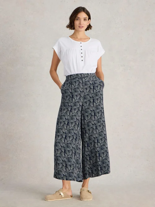 Jupe-culotte froissée Lisette - Navy Pr - 42/R Image 2