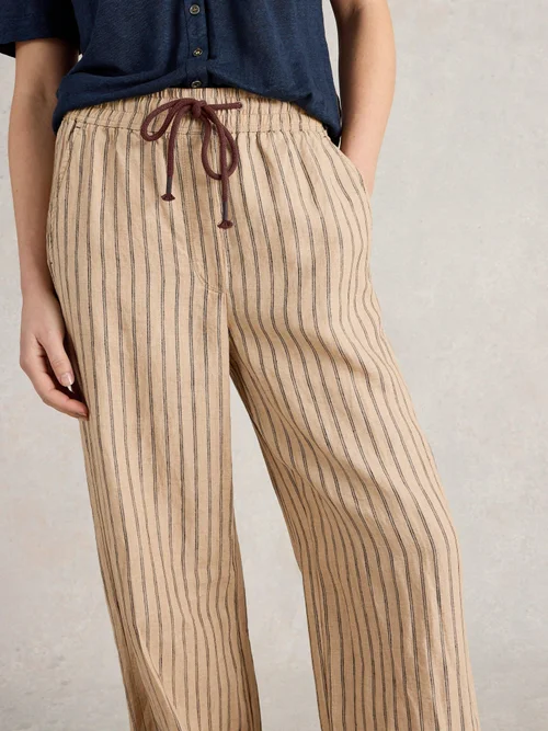 Pantalon large Belle en lin - Nat Mlt - 52/R Image 3