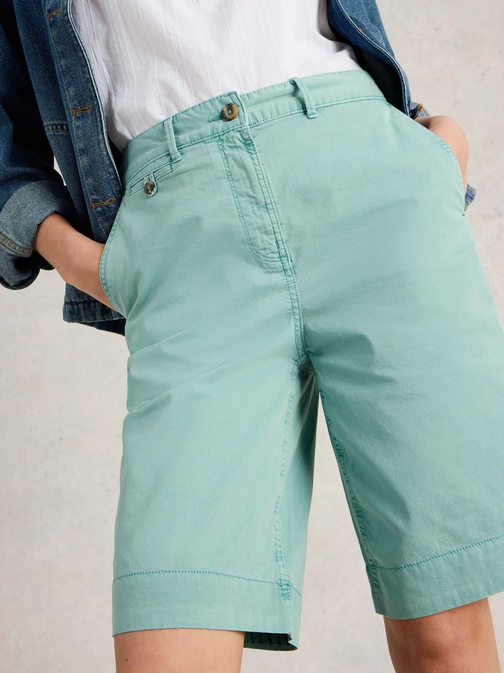 Short chino bio Hayley - Mid Teal - 44/R Image 1