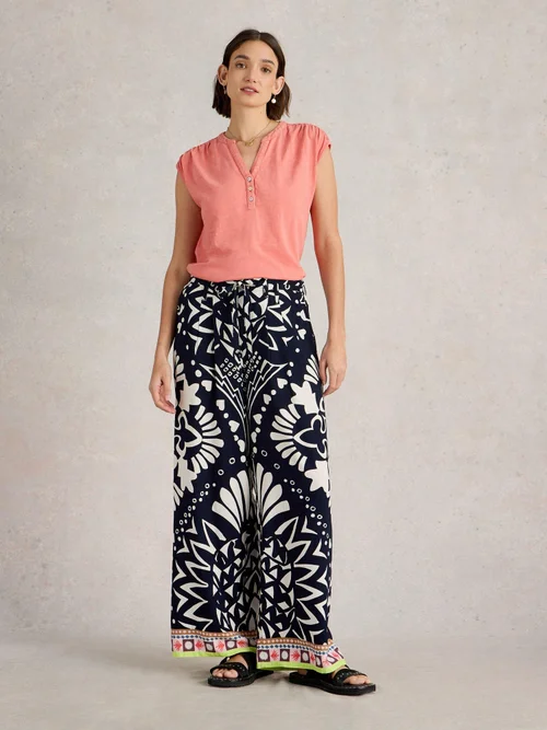 Pantalon large Farah - Navy Multi - 36/R Image 2