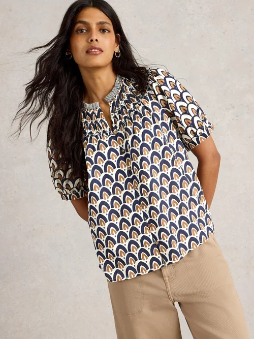 Top imprimé Ariel Mix - Navy Pr - 34 Image 3