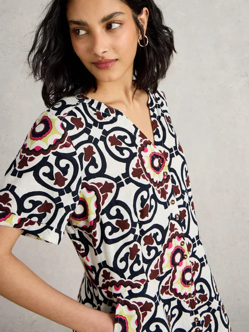 Robe en lin Iris - Ivory Pr - 52/R Image 3