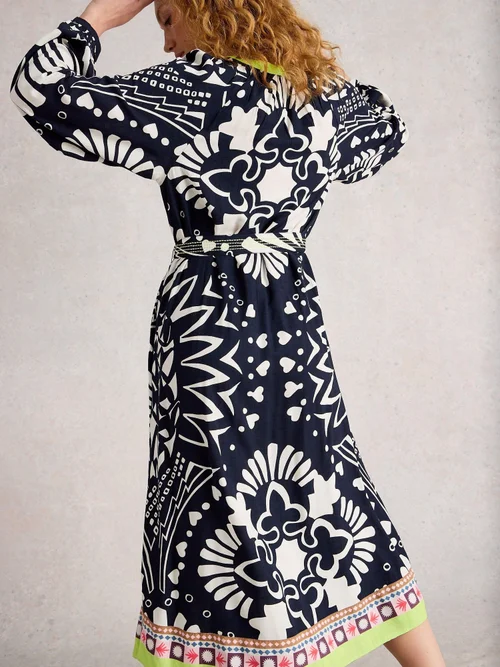 Robe midi Liv - Navy Multi - 38/R Image 4