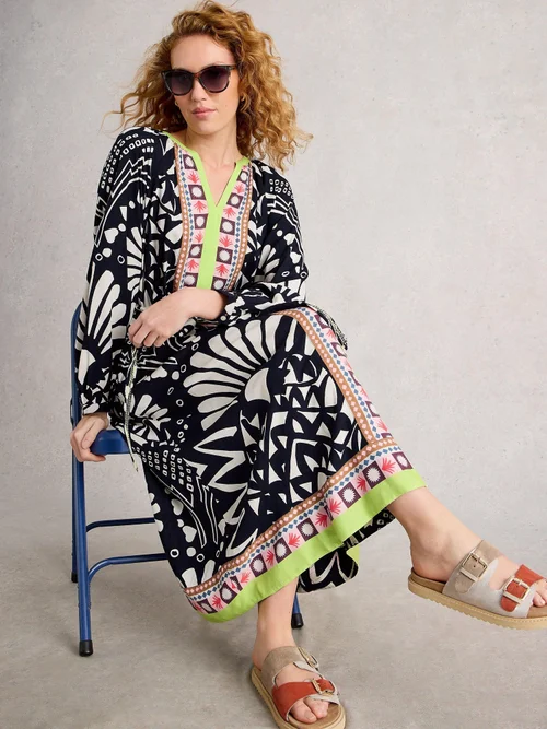 Robe midi Liv - Navy Multi - 38/R Image 3