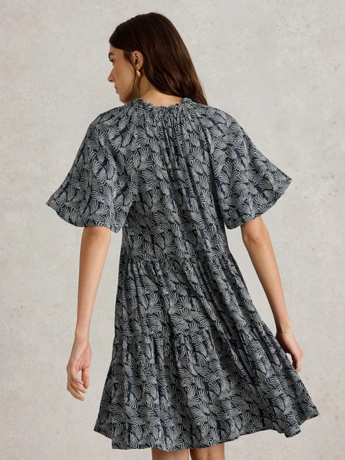 Robe Sophia froissée - Navy Pr - 40/R Image 4