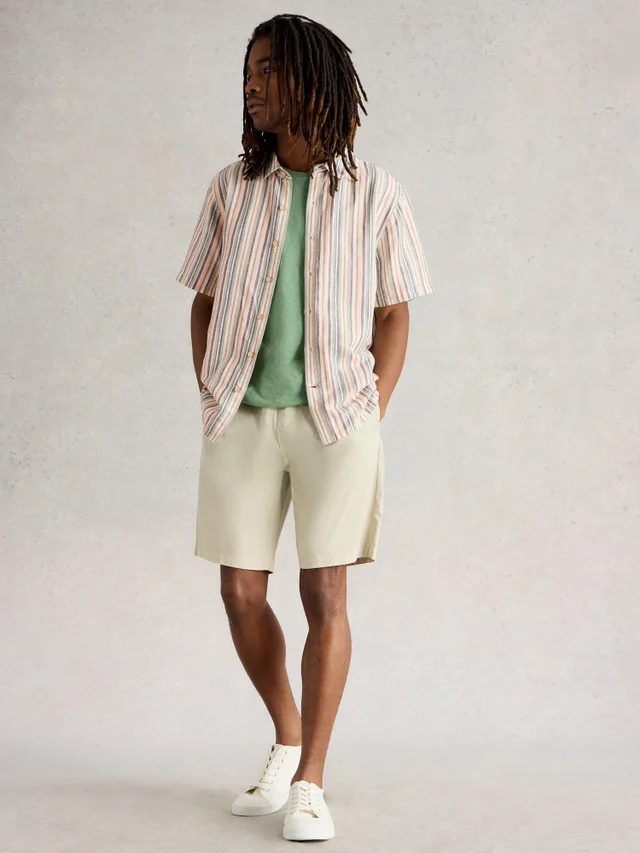 Chemise en lin rayée Keswick SS