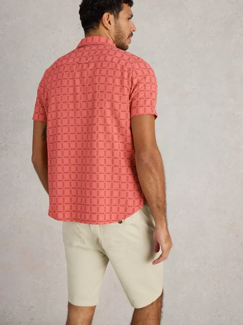 Chemise SS à carreaux surteints - Deep Pink - XXL Image 4
