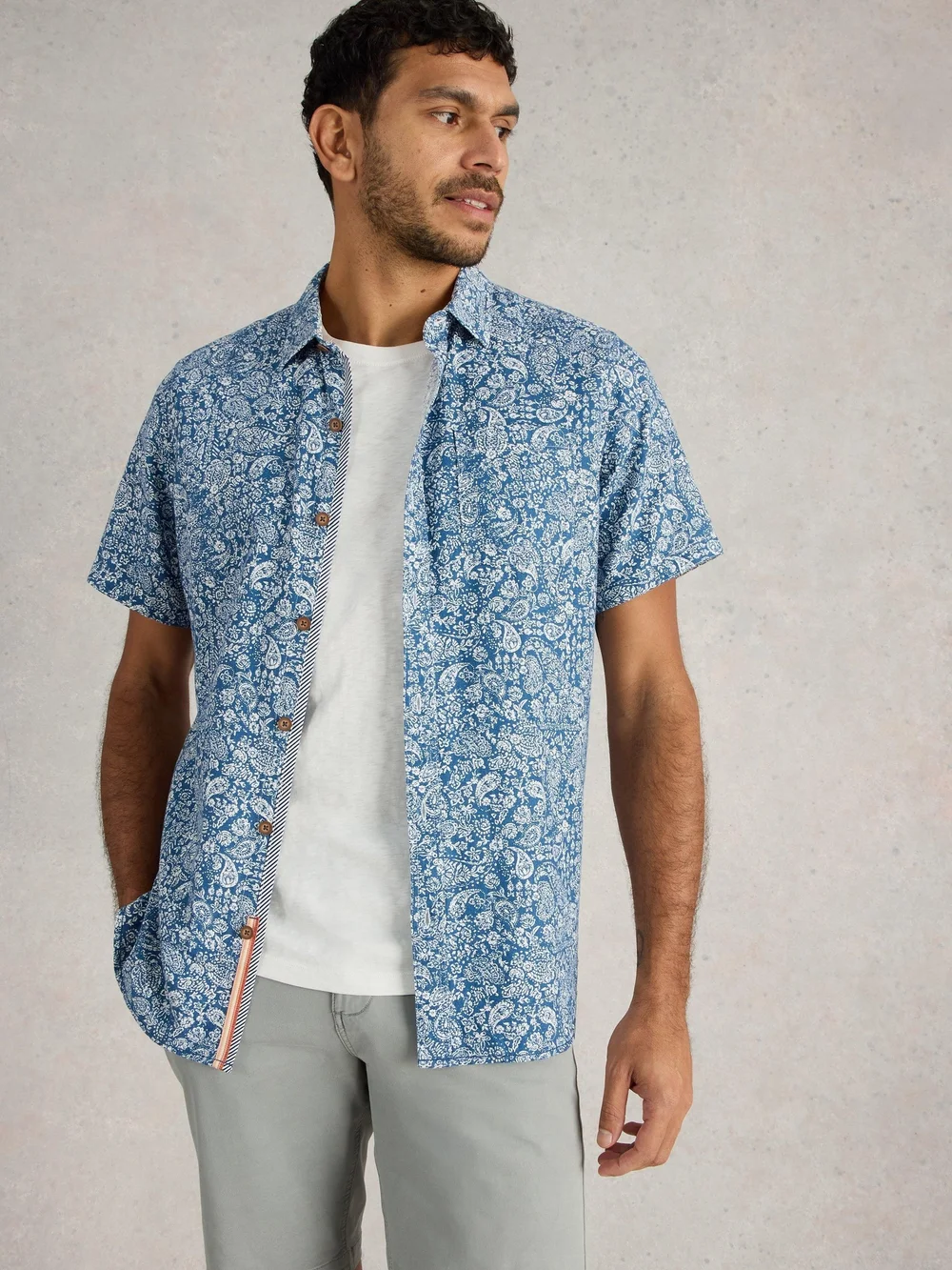 Chemise imprimée Finsbury Paisley - Blue Pr - XL Image 1