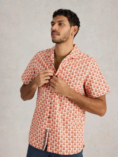 Chemise Hayle imprimée géométrique - White Pr - M Image 1