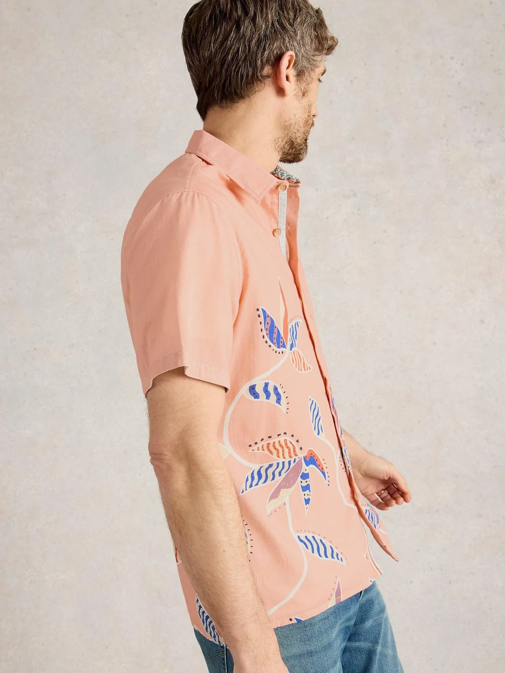 Chemise imprimée Finsbury Leaves - Pink Pr - XXL Image 1