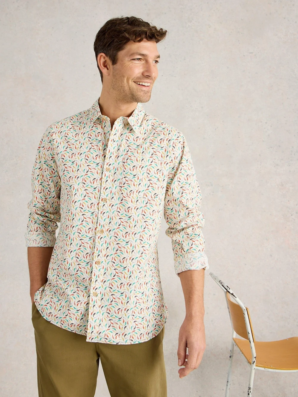 Chemise imprimée Salcombe Chillis - White Pr - XL Image 1