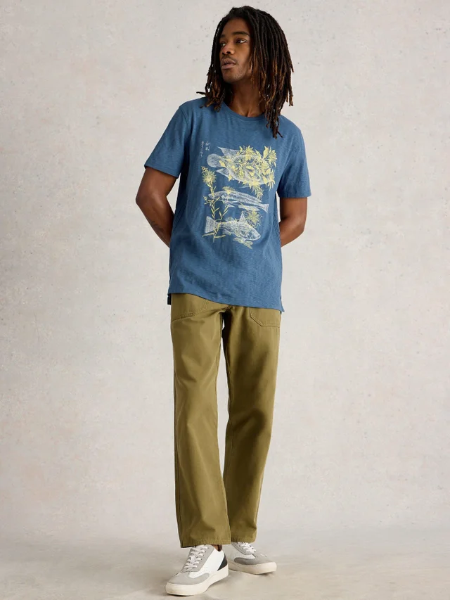 T-shirt graphique poissons Abersoch