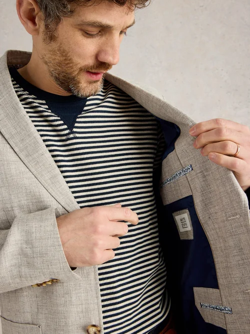 Blazer en lin - Lgt Grey - 48 Image 3