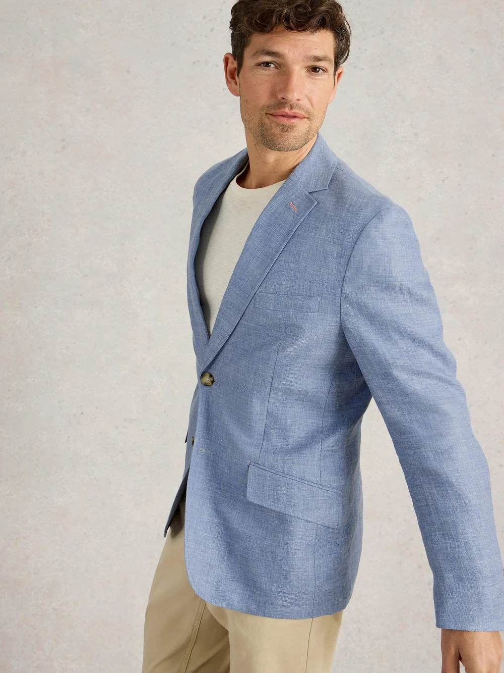 Blazer en lin - Mid Blue - 48 Image 1