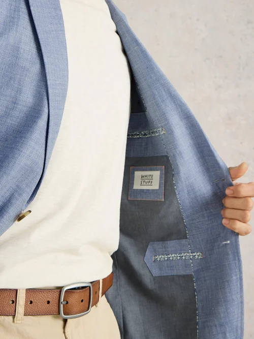 Blazer en lin - Mid Blue - 48 Image 3
