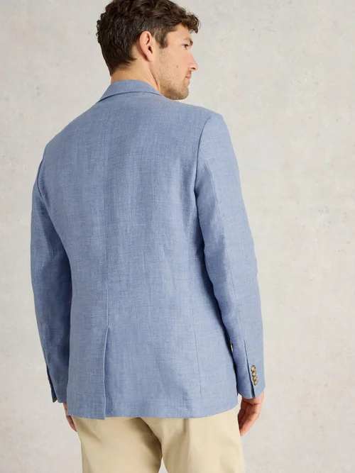 Blazer en lin - Mid Blue - 48 Image 4