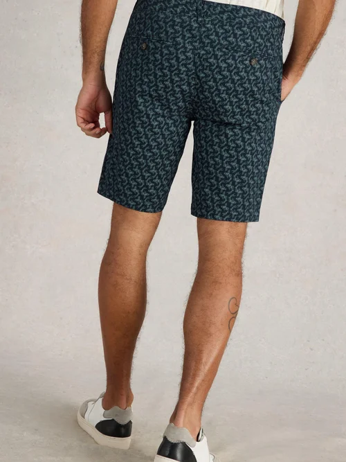 Short chino imprimé poisson - Navy Pr - 36/R Image 4