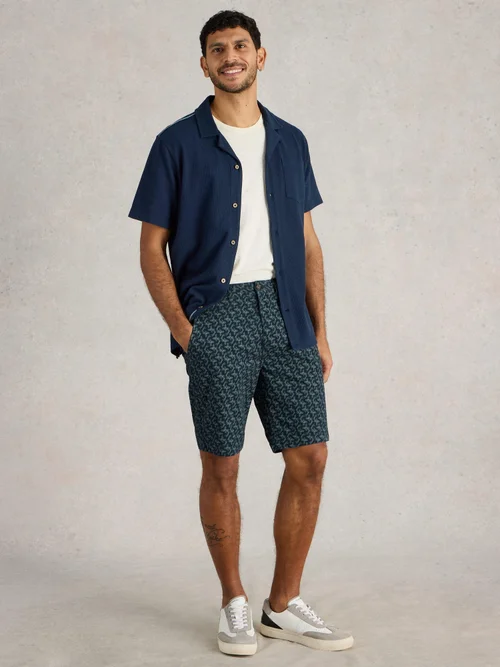 Short chino imprimé poisson - Navy Pr - 36/R Image 2
