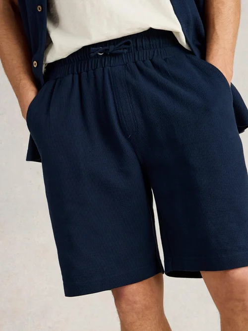 Short en jersey côtelé - Dark Navy - L Image 3