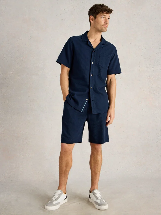 Short en jersey côtelé