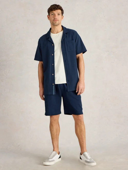 Chemise en jersey côtelé SS - Dark Navy - XL Image 2