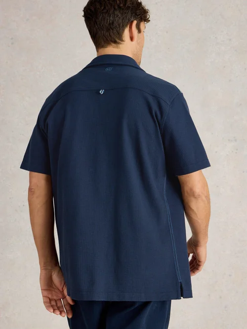 Chemise en jersey côtelé SS - Dark Navy - XL Image 4