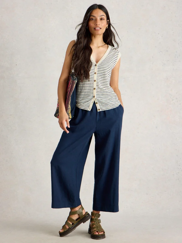 Débardeur En Lin Mélangé À Rayures Naria