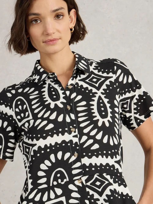 Robe chemise en jersey Rua - Blk Pr - 52/R Image 3