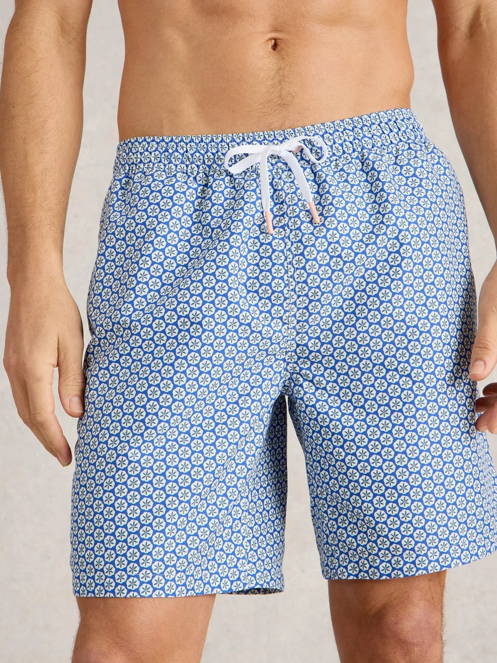 Short De Bain Volley Imprimé Géométrique - Blue Pr - XXL Image 1