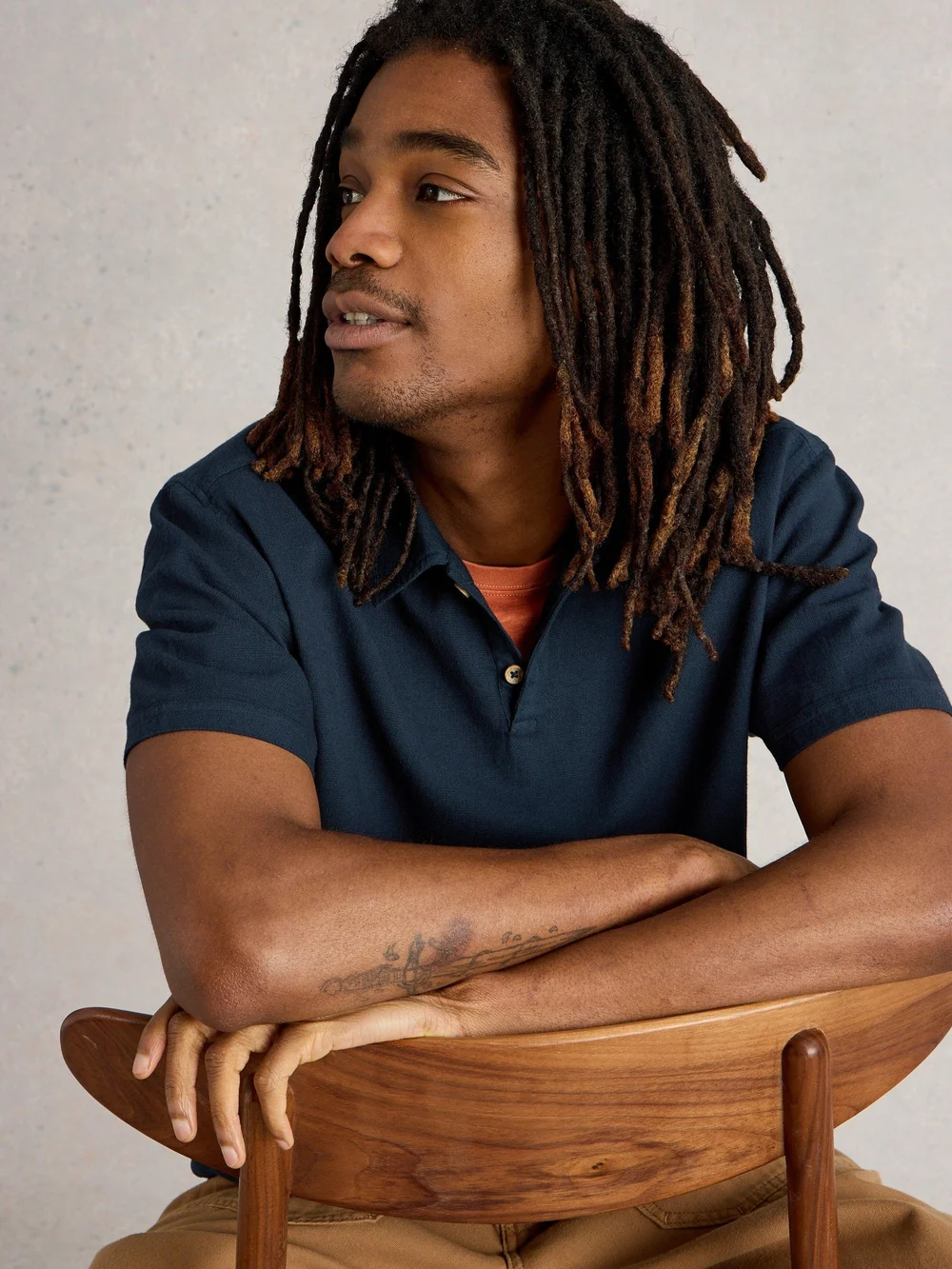 Polo tissé Anderby - Dark Navy - XXXL Image 1