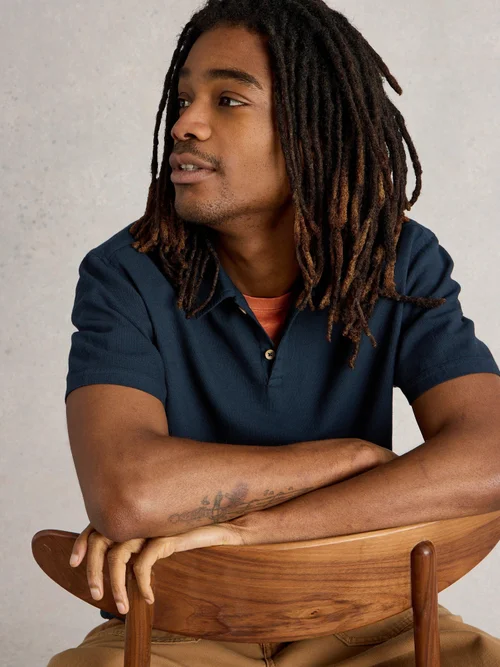 Polo tissé Anderby - Dark Navy - XXXL Image 1